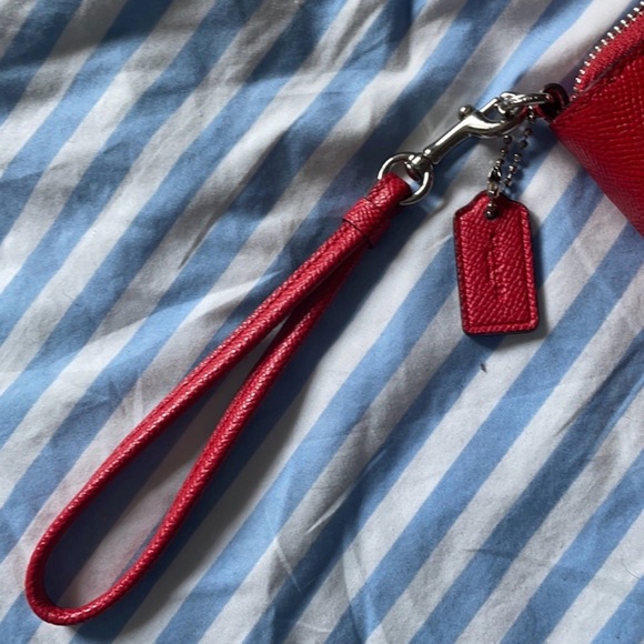 Coach Red Wristlet Wallet - Picture 2 of 8